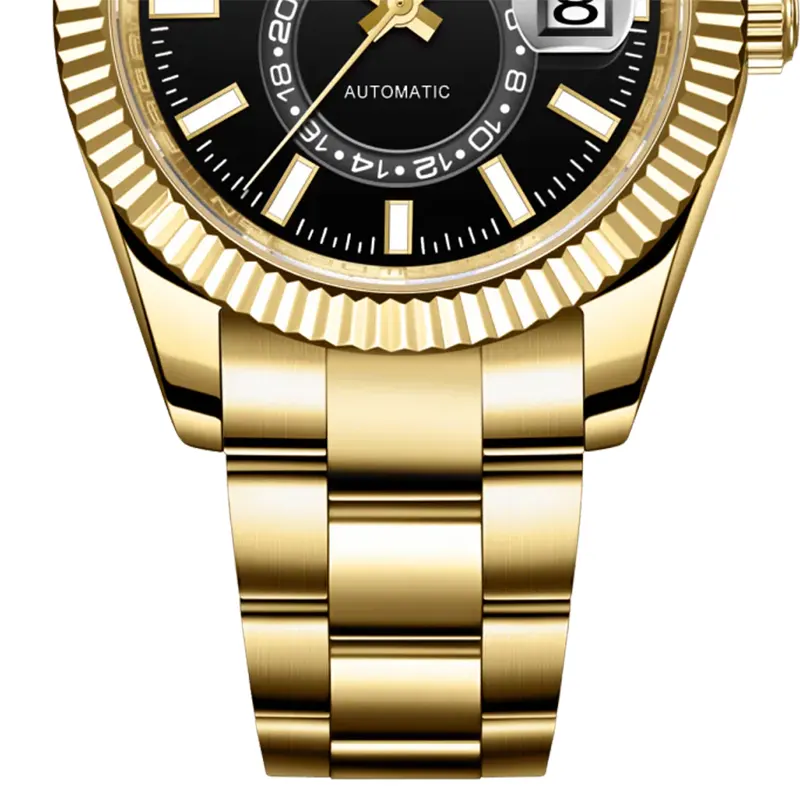 Pagani Design Sky-Dweller GMT Black Dial Men's Watch- PD-1888